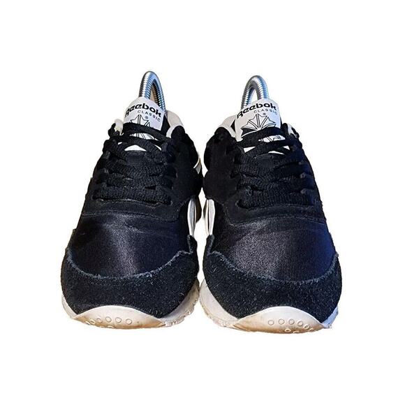 Reebok Classic Nylon Suede Black White Great Condition Size 6 Eur 37.5 - Picture 5 of 7